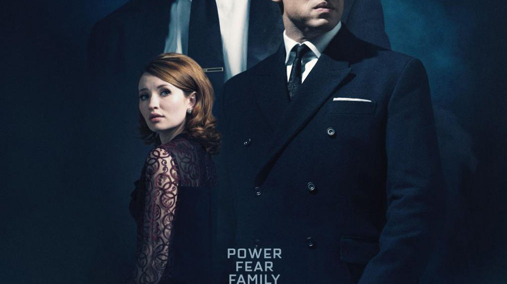Legend movie poster with Tom Hardy as both Kray Twins and Emily Browning on the poster