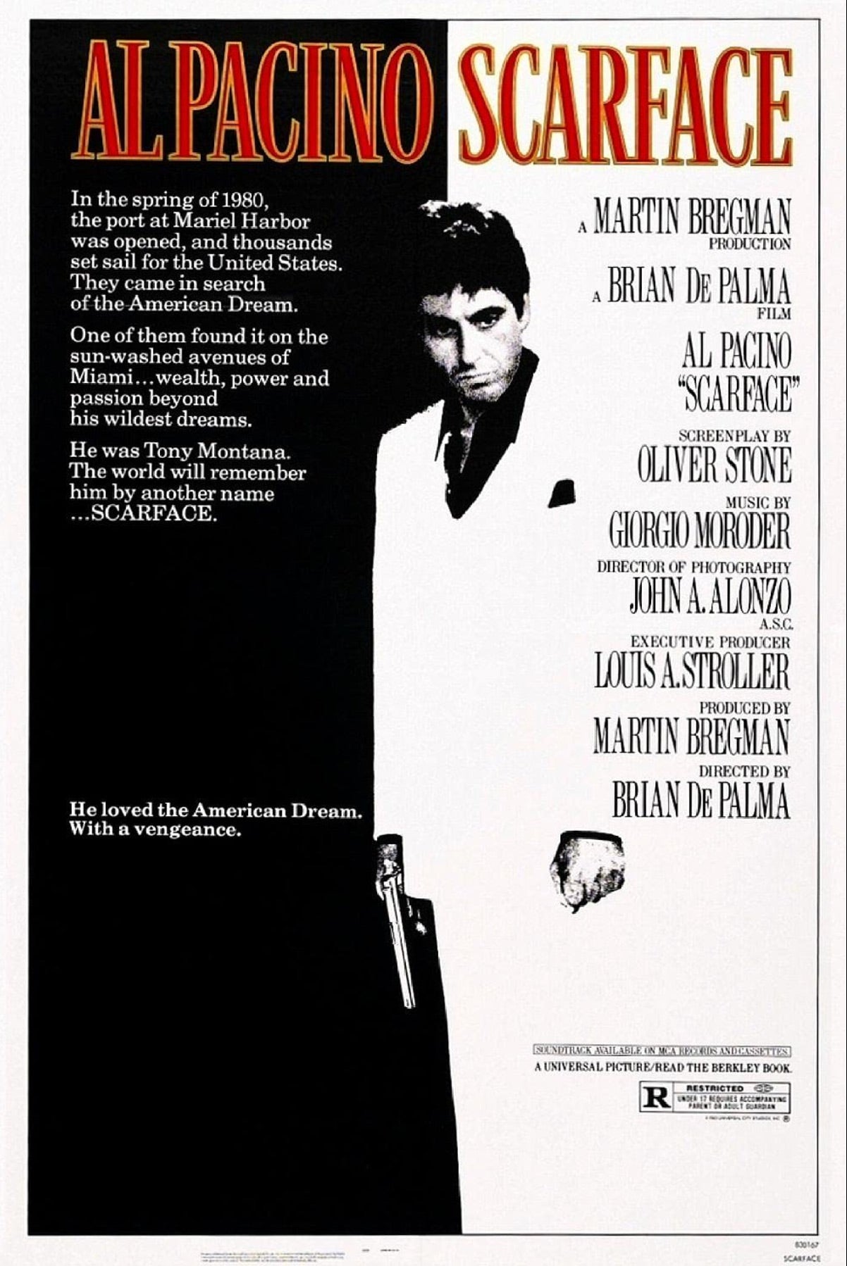 scarface movie poster with al Pacino
