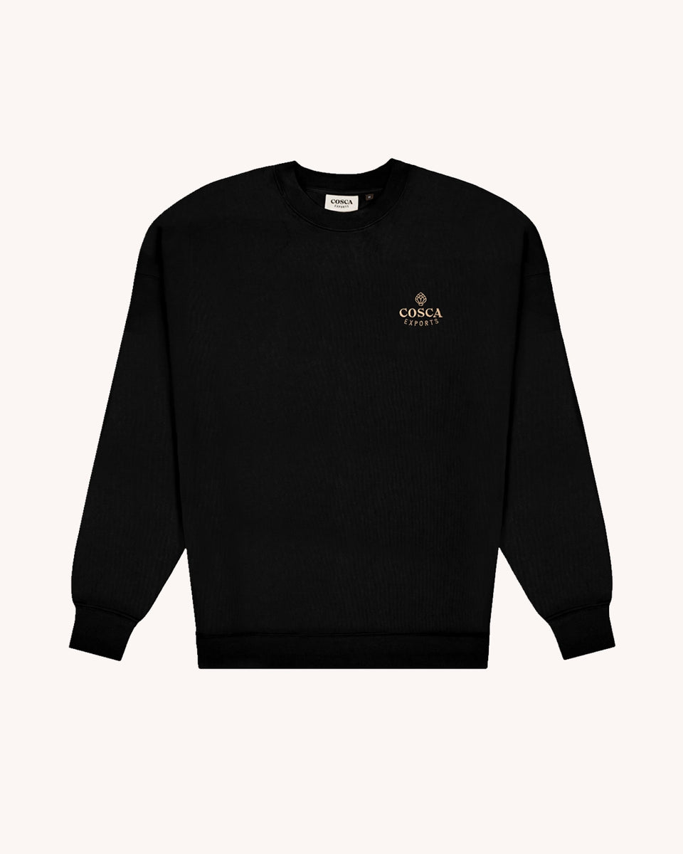 Oversized Logo Sweater Black – COSCA exports